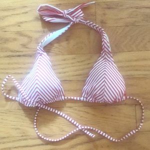 ref & white striped swim top